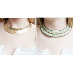 2 for $6 Forever21 Gold Choker Necklace Set